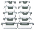 20 Pc Airtight Glass Food Storage Containers with Lids R324