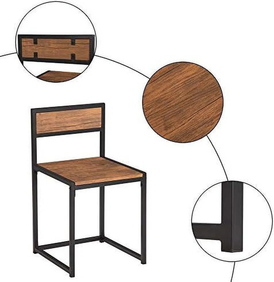 3 Pcs Modern Wood Dining Table and Chairs Set Z127717