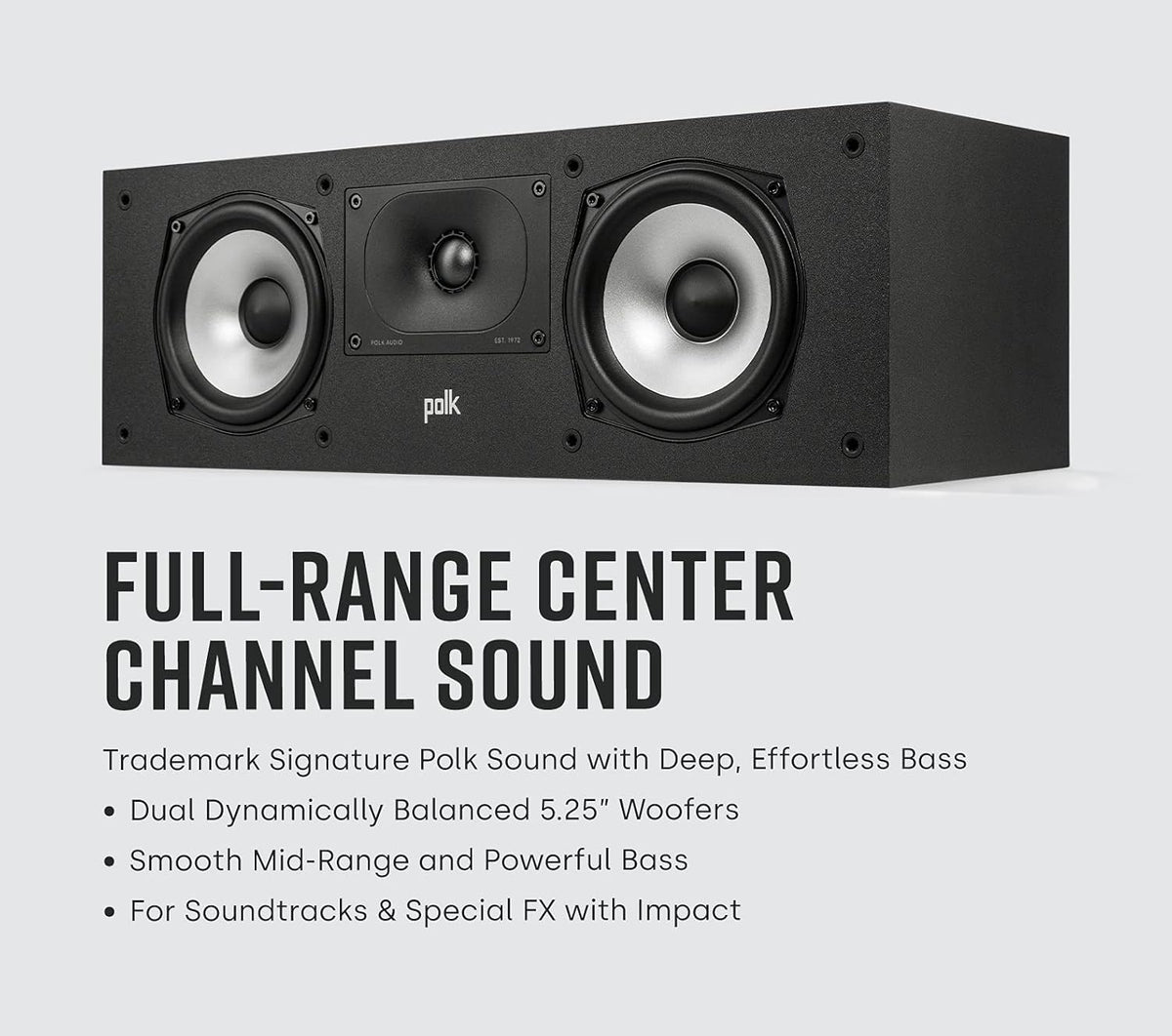 Compact Center Channel Speaker, Midnight Black X745220