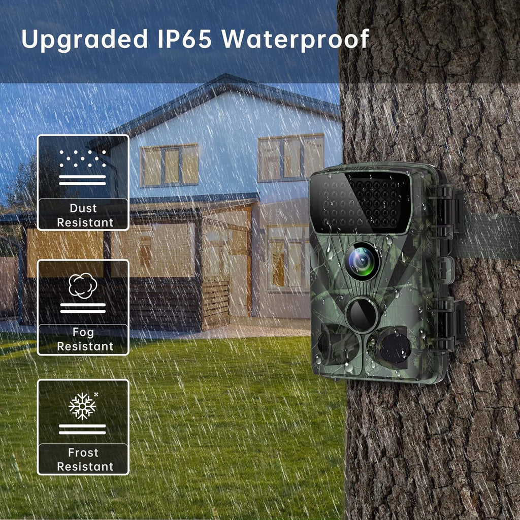 4K 30MP Trail Camera with Night Vision, 120° Wide Angle, IP65 Waterproof G658