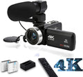 1080P 30FPS Digital Vlogging Camera with Microphone, 2 Batteries, Handheld Stabilizer A873