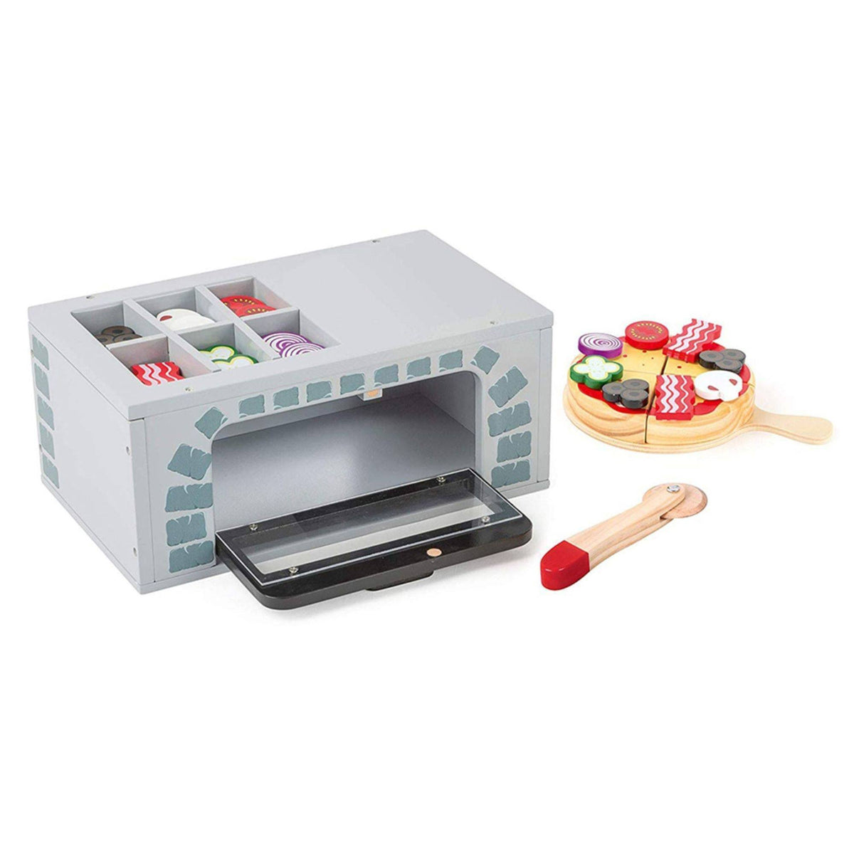 Wooden Pizza Oven Playset with Accessories X20751