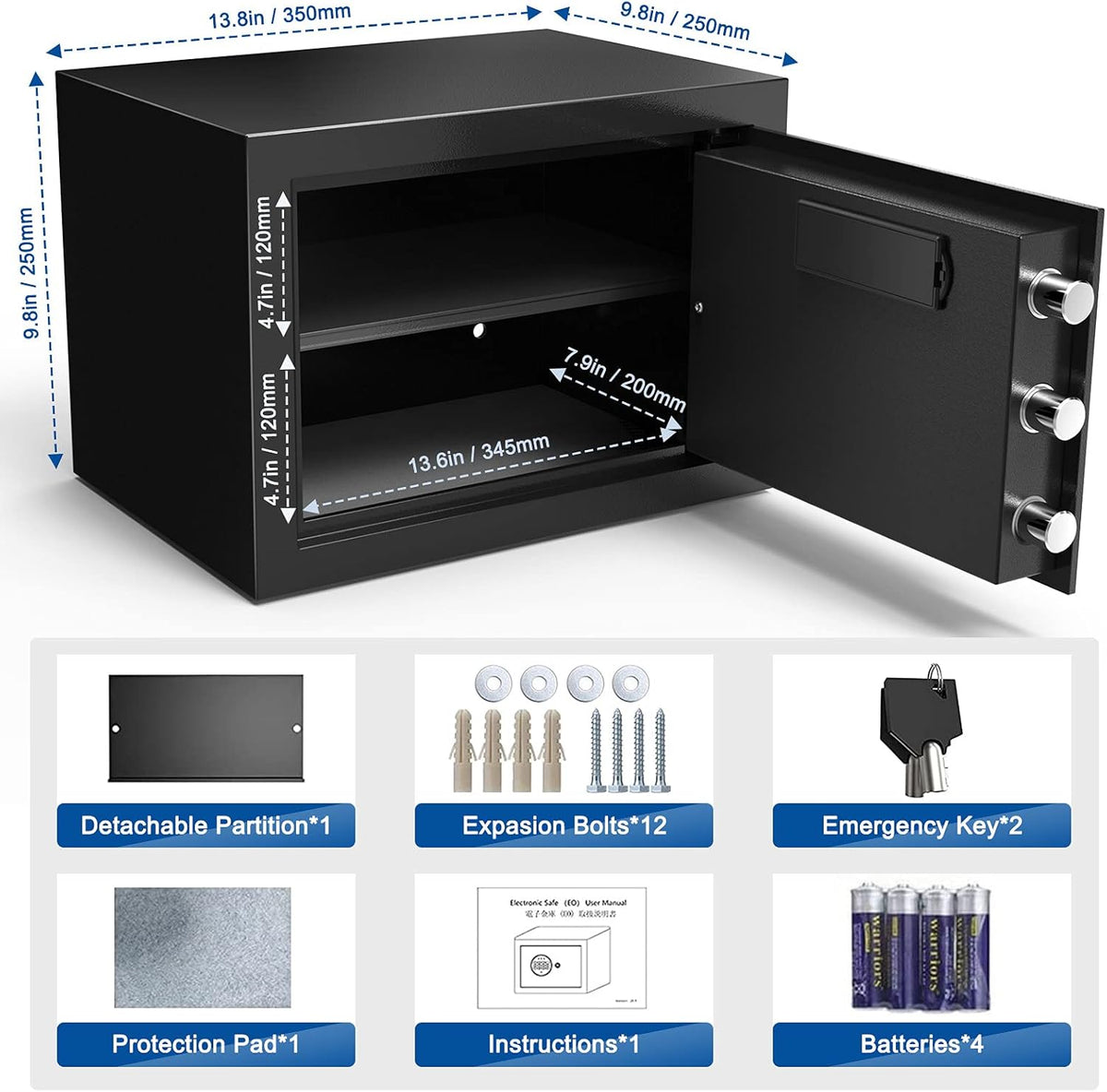 Small Steel Safe Box with LCD Digital Screen X39897