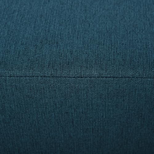 Green Linen Fabric Cube Ottoman with Plastic Legs B7186