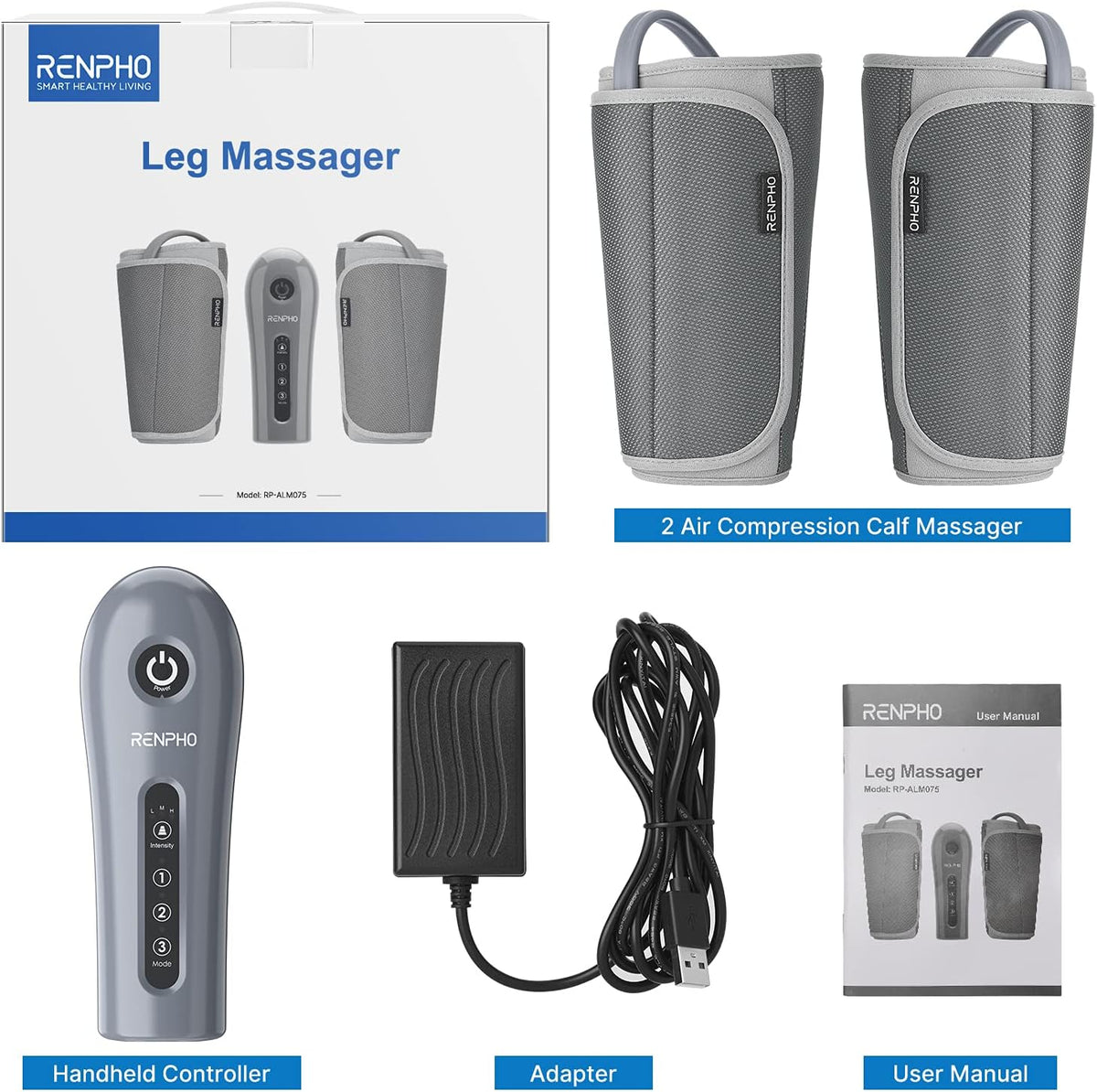 Leg Massager with 3 Modes 3 Intensities S566889
