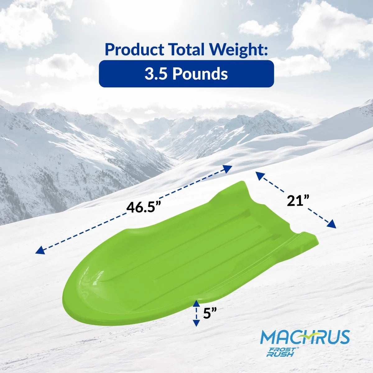 Large Plastic Rocket Shaped Torpedo Snow Sled B16358