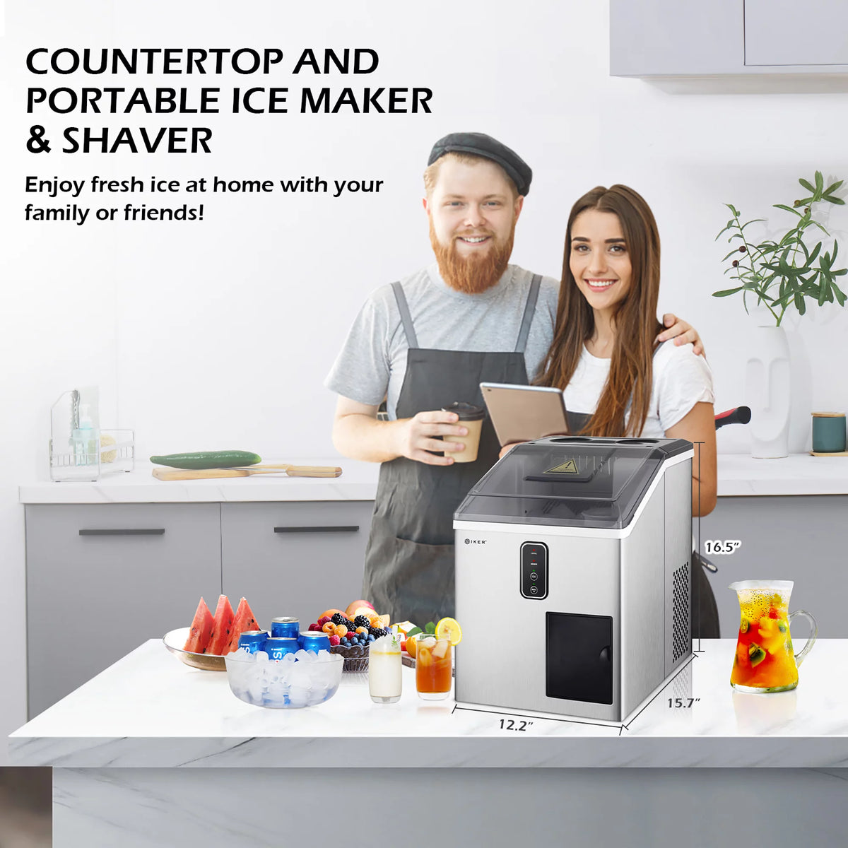 Countertop Ice Maker and Ice Shaver Machine H945365