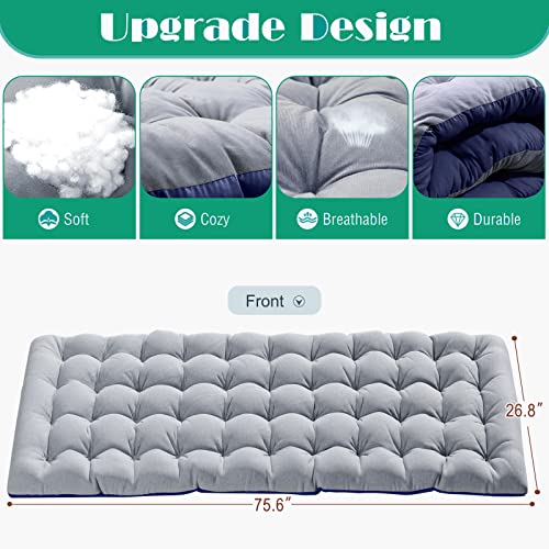 2PK Foldable Double Layer 1200D 500lb Loading Camping Cot with Carrying Bag O156