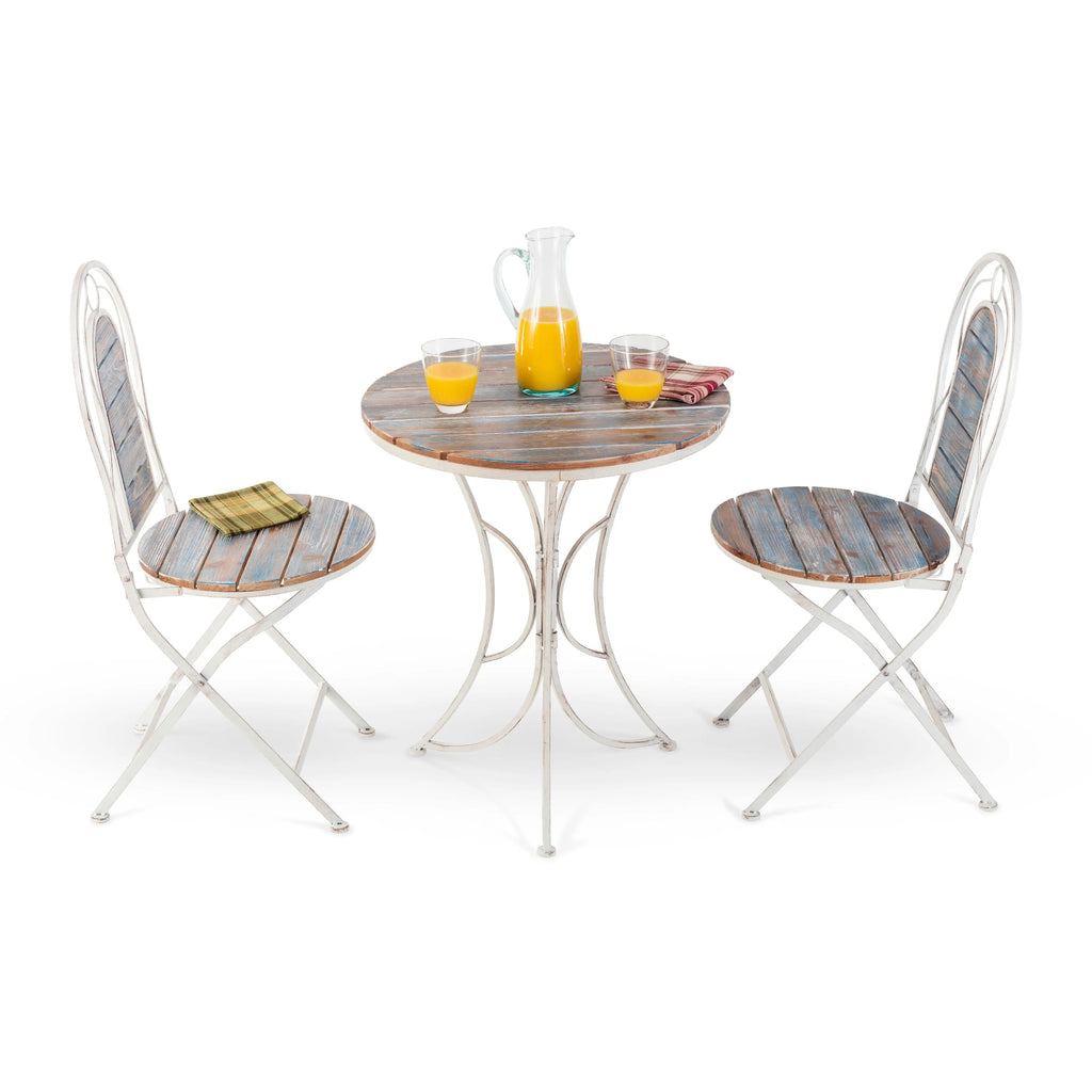 3-Piece Steel and Wood Bistro Set K47816