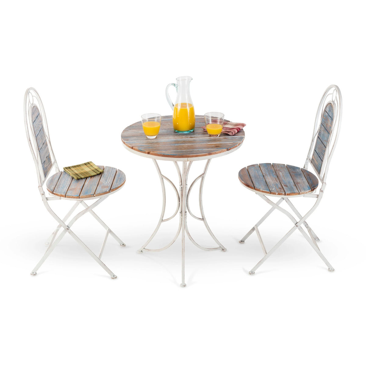 3-Piece Steel and Wood Bistro Set K47816