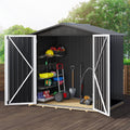 Black 6 x 4FT Metal Outdoor Storage Shed T929500