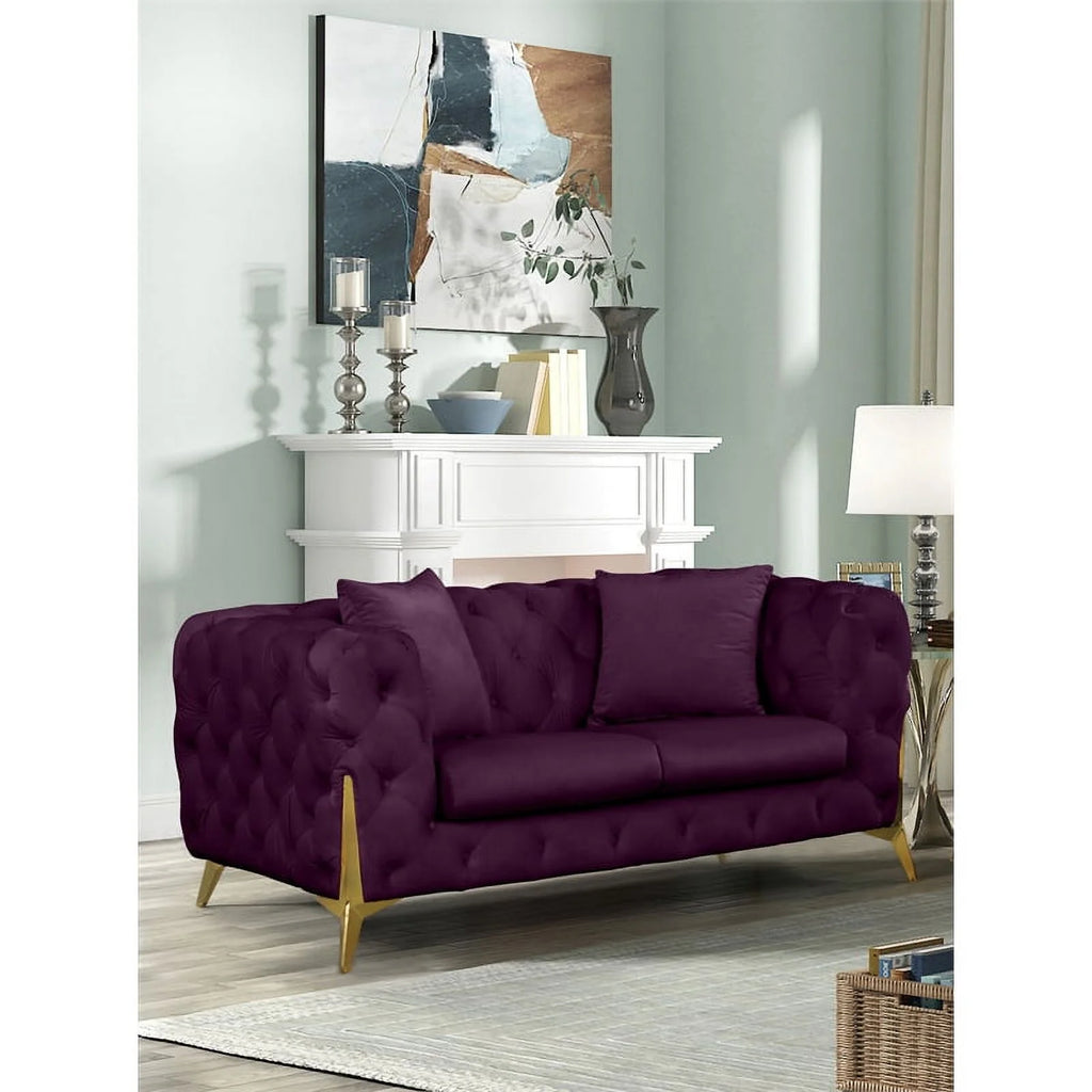 Velvet Metal Loveseat A680