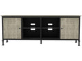 Industrial Wood 72-Inch TV Stand in Weathered Oak K245615