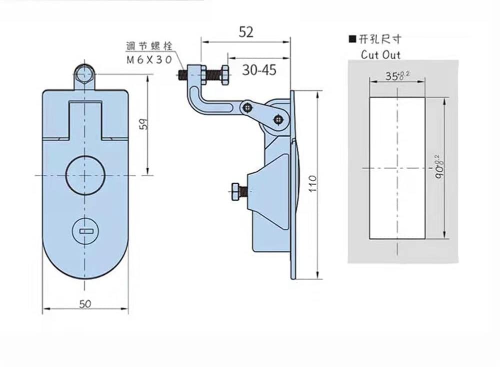 Compression Latch, Adjustable Lever Type Lock, Pack of 2 I1507