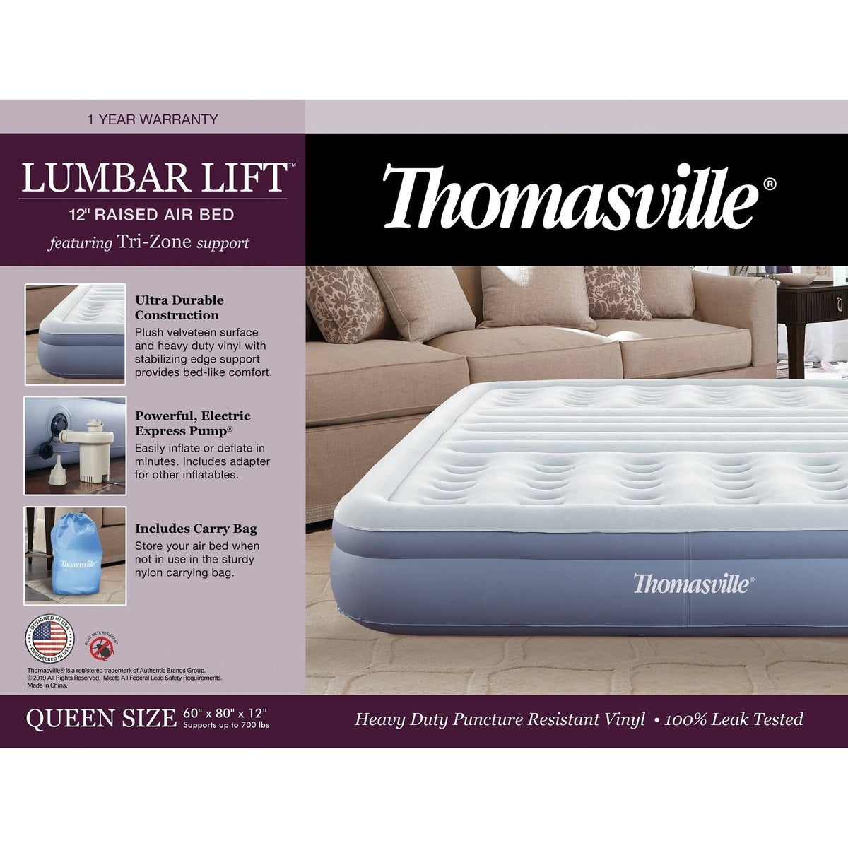 12x22 Air Bed Mattress N331379