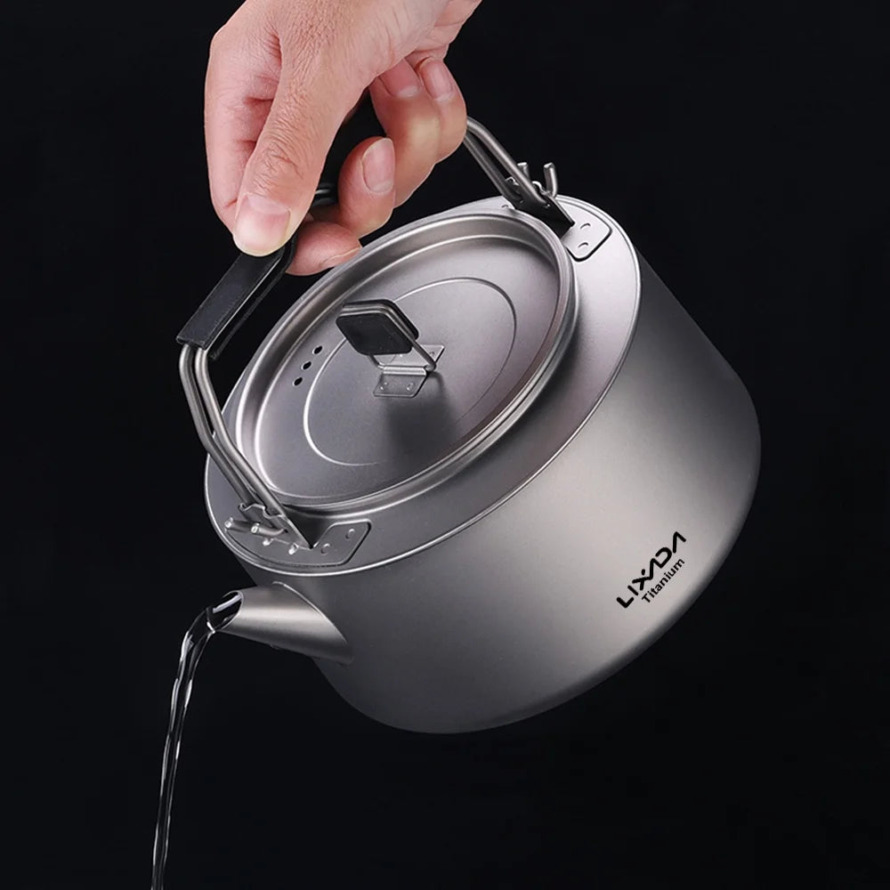 600ml Titanium Camping Tea Kettle Coffee Pot Z3674
