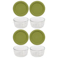 1-Cup Clear Round Glass Food Storage Bowl with Lid 4-Pack P607