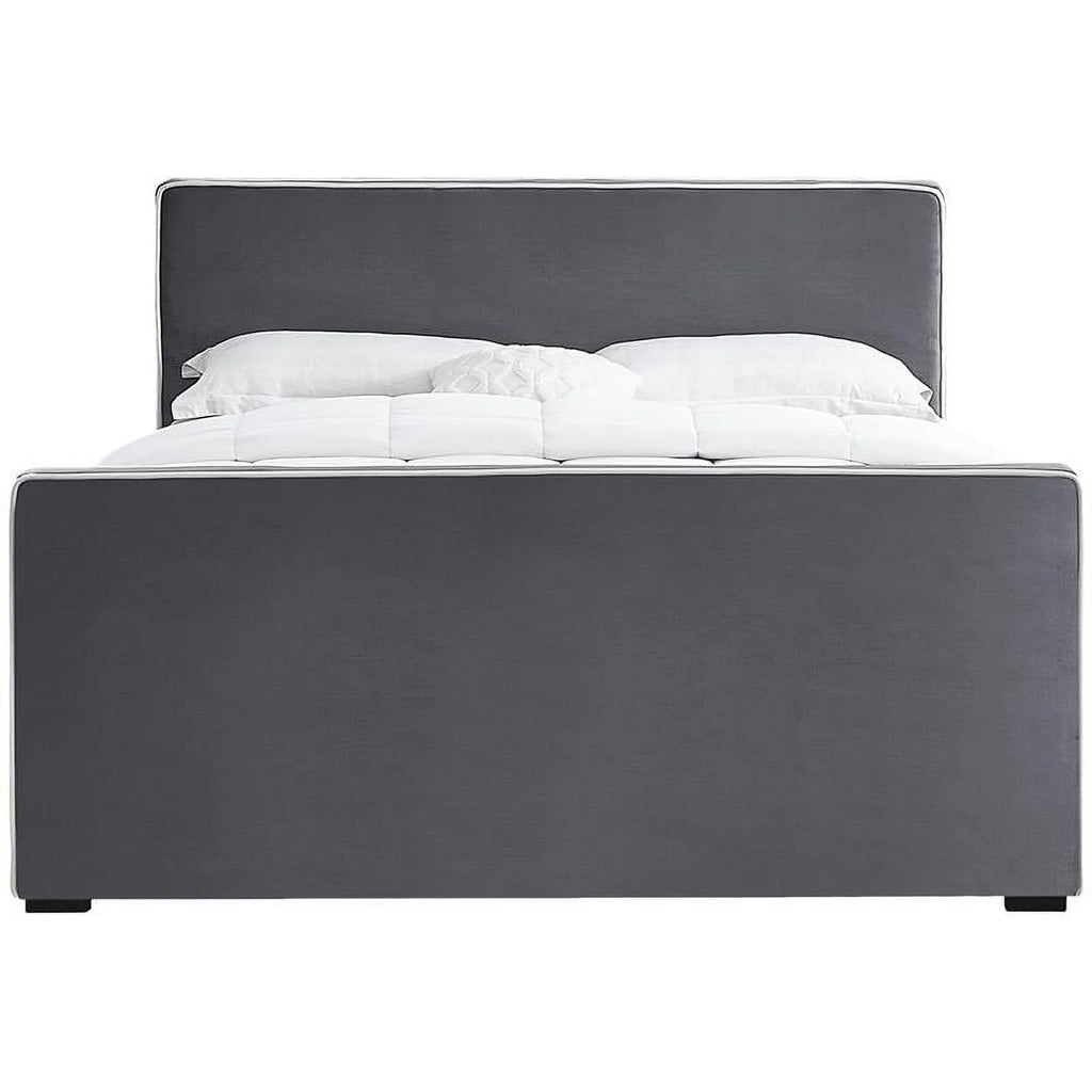 Grey Velvet Full Bed X36640