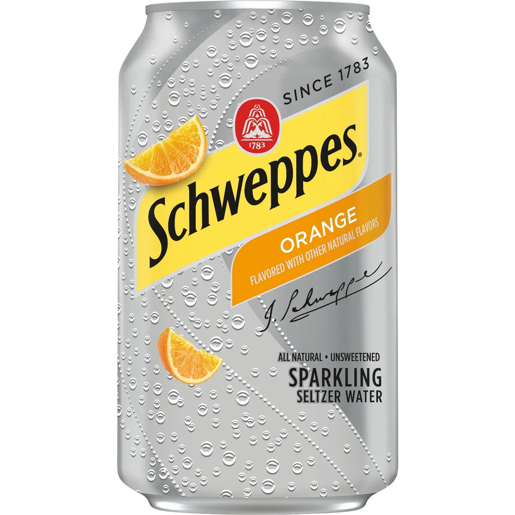 Orange Sparkling Seltzer Water, 12 fl oz cans, 12 pack W57476