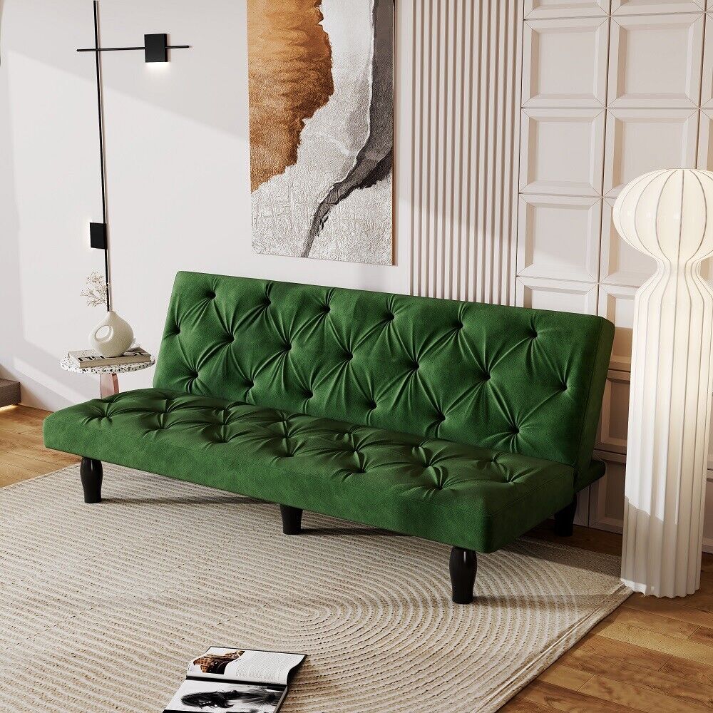 Green Velvet Sofa Bed Q274