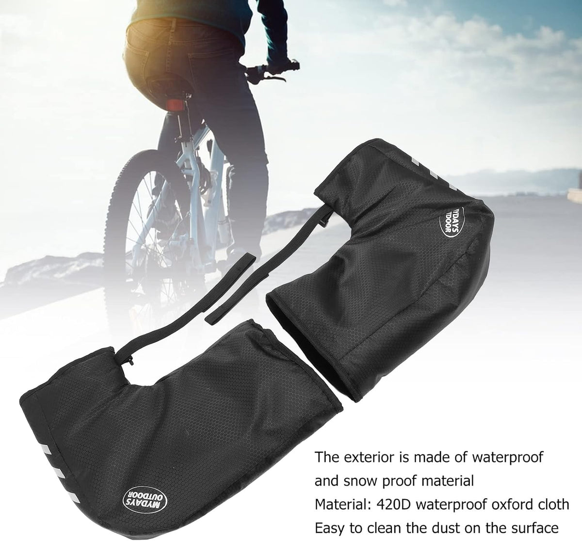 Waterproof Bike Handlebar Hand Protector Covers Z58592