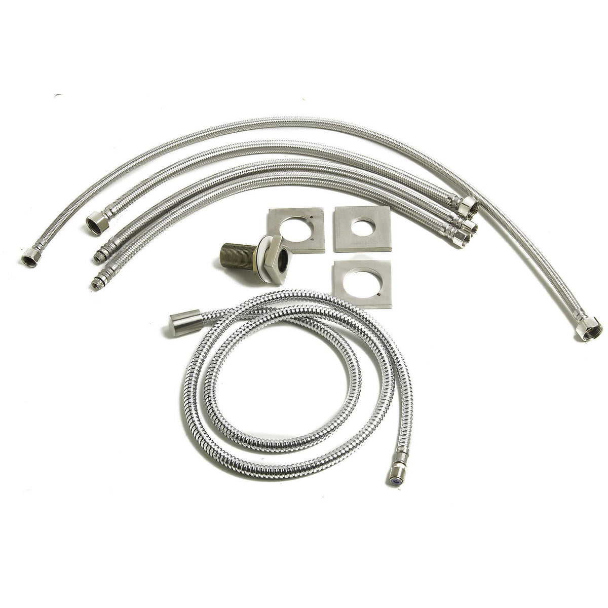 Brushed Nickel Deck Mounted Tub Filler and Hand Held Shower Head L8986