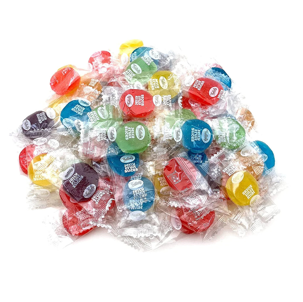 Assorted Jelly Fruit Disk Patties Candy, Individually Wrapped, Vegan, Gluten Free - 2 Pound Bag K697023