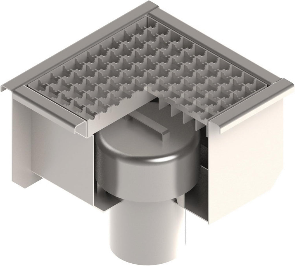12x12 Stainless Steel Floor Drain with Anti Slip Grate R241948
