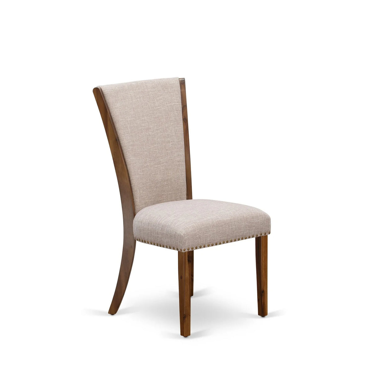 Walnut/Tan Fabric Dining Chairs (Set of 2) D496679