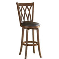 Antique Brown Faux Leather Swivel Counter Stool Q849