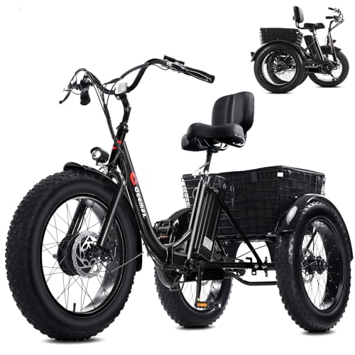Black 20" x 4.0 Fat Tire Electric Tricycle I51461
