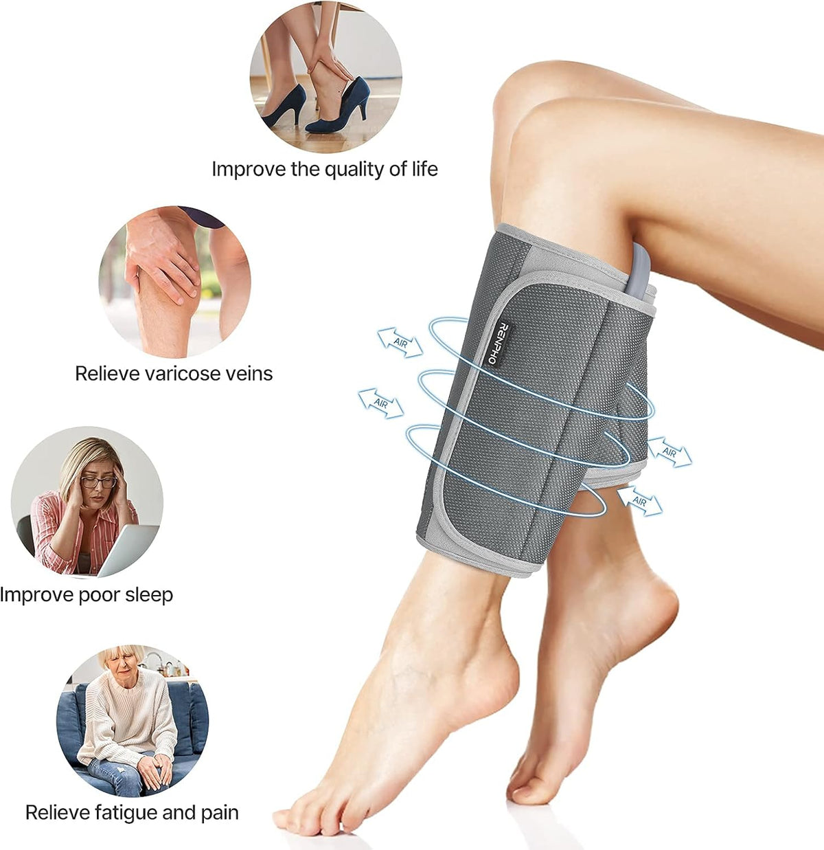 Leg Massager with 3 Modes 3 Intensities S566889