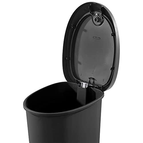 Black 2-Pack Locking StepOn Wastebasket with Lid S69513