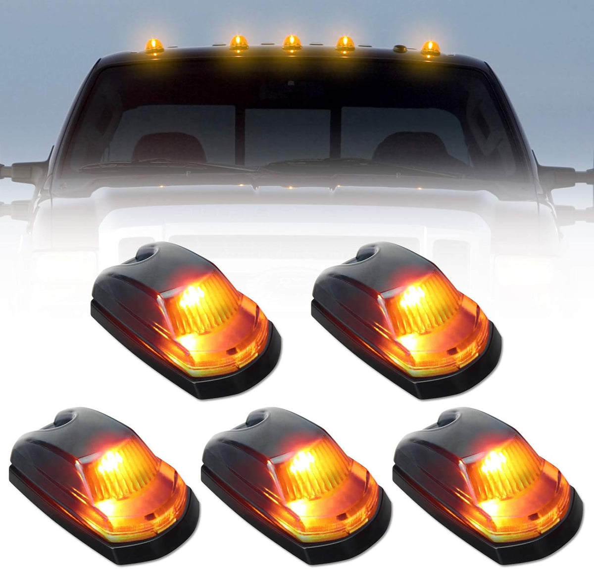 Smoke Cover Lens 30 Led Cab Marker Light Assembly, 3PCS C38161