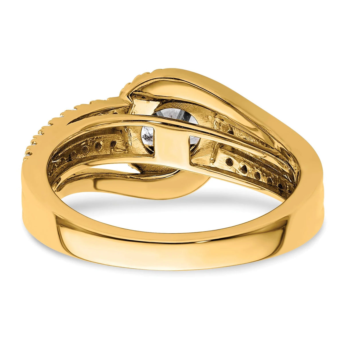 14k Yellow Gold Solitaire Lab Grown Diamond Engagement Ring I7611
