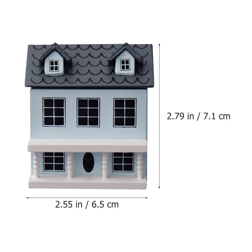 2pcs Wood Miniature House Ornament E519362