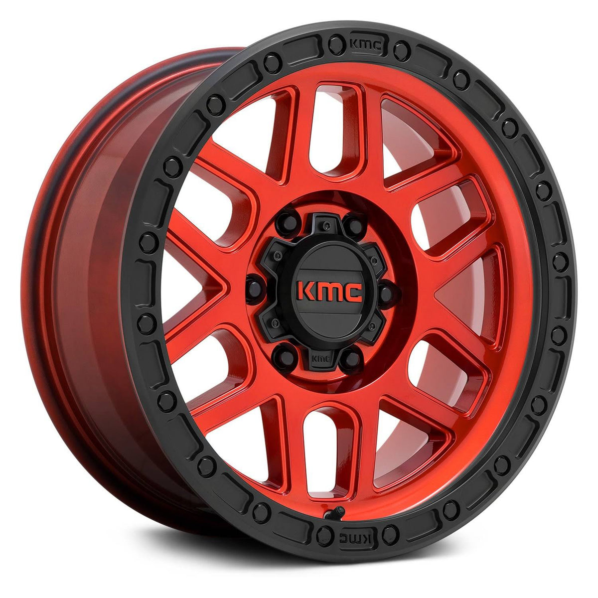 18x9 5x127 18mm Candy Red with Black Lip Wheel S899830
