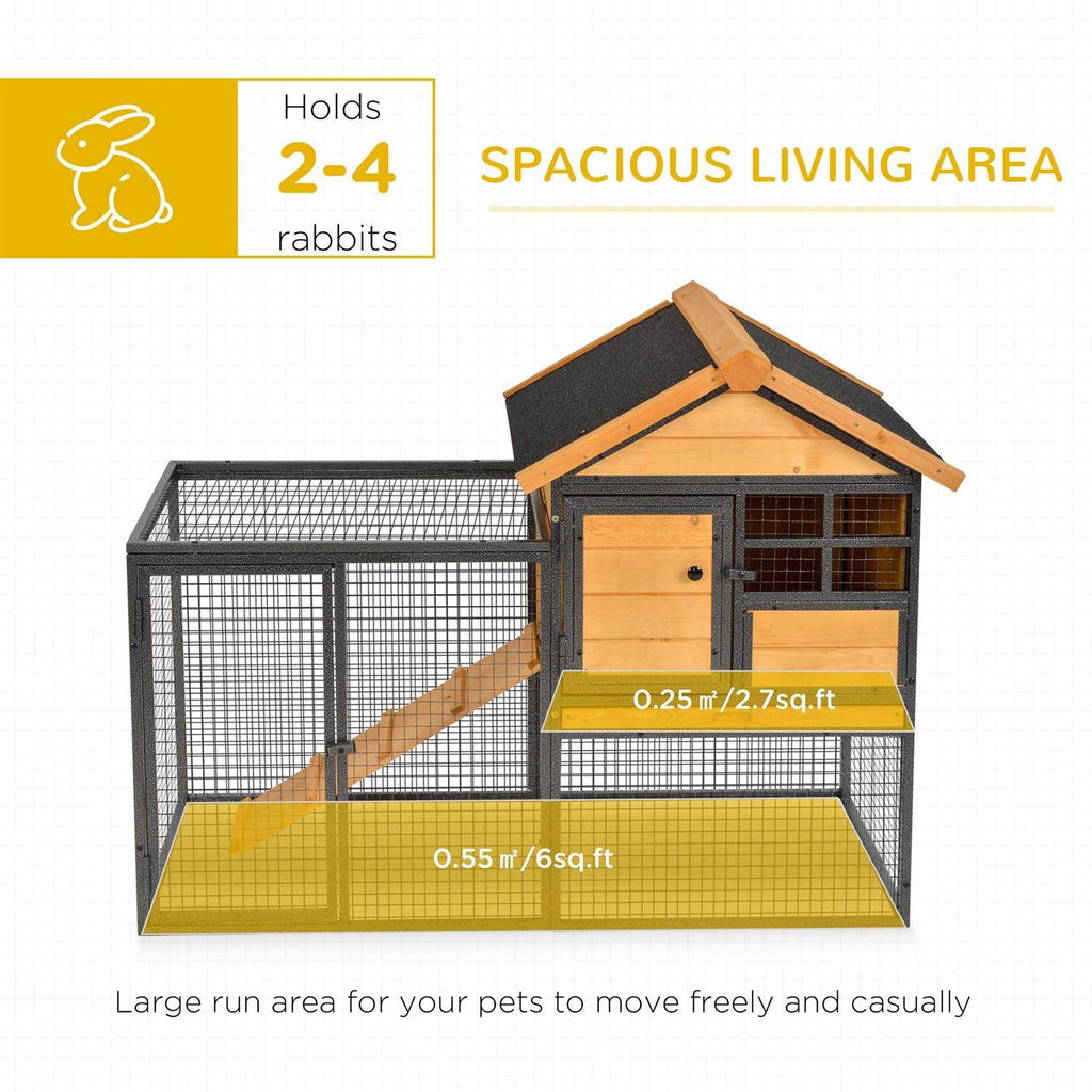 Elevated Wood-metal Pet House with Slide-Out Tray I47332