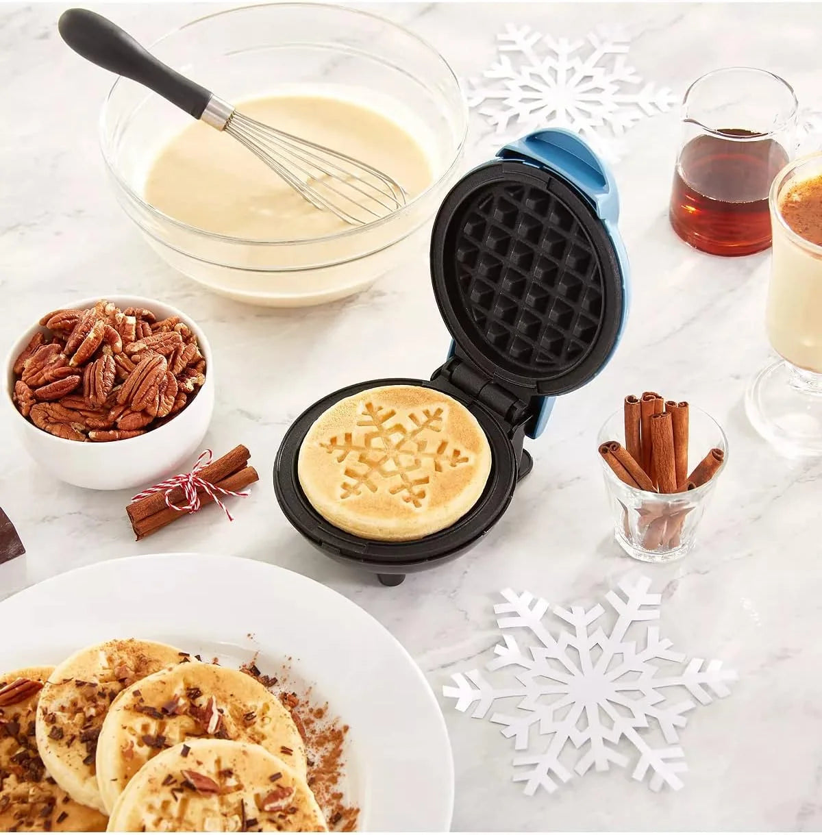 Snowflake Mini Waffle Maker P948