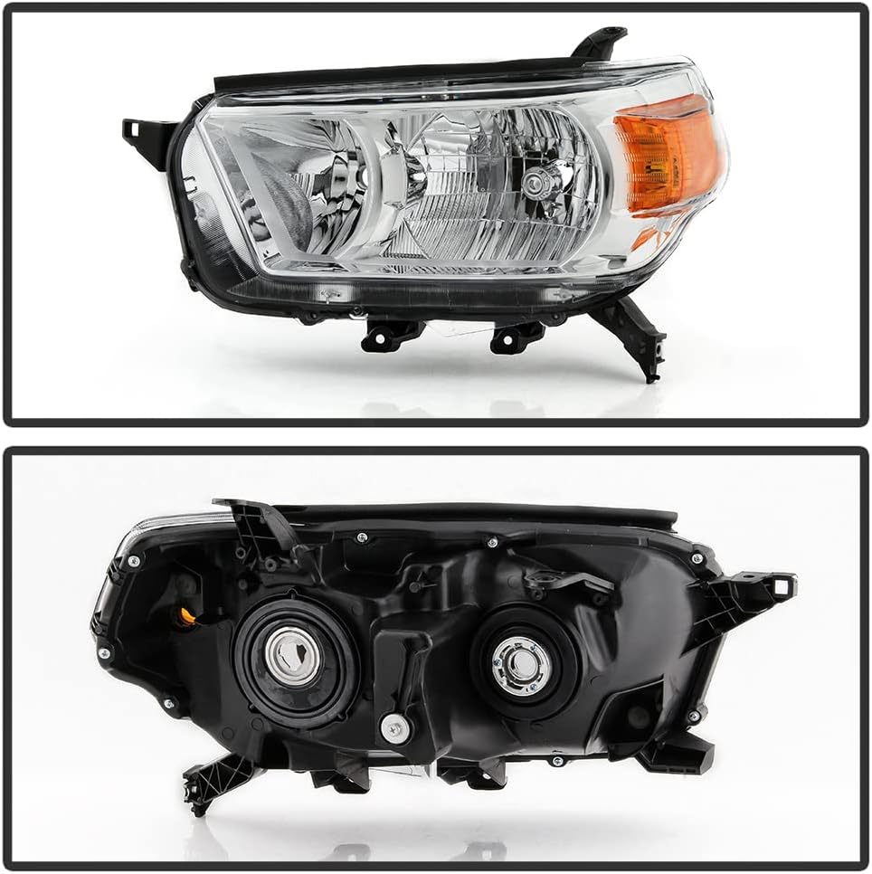 Chrome Housing Direct Replacement Headlights Pair Left+Right E97521