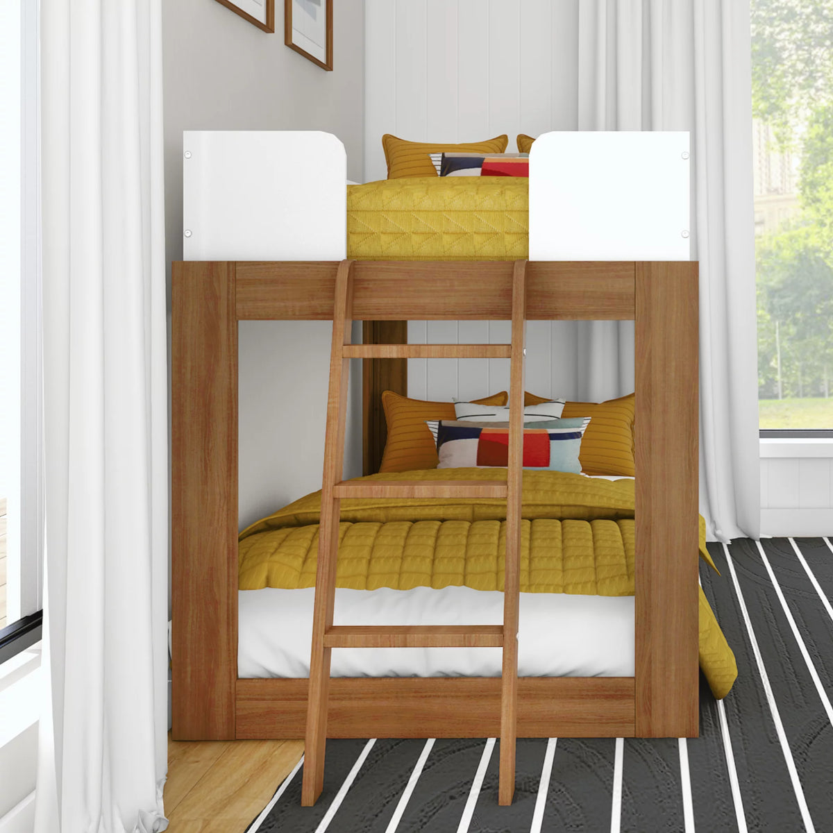 Twin Over Twin Wood Bunk Bed G151591