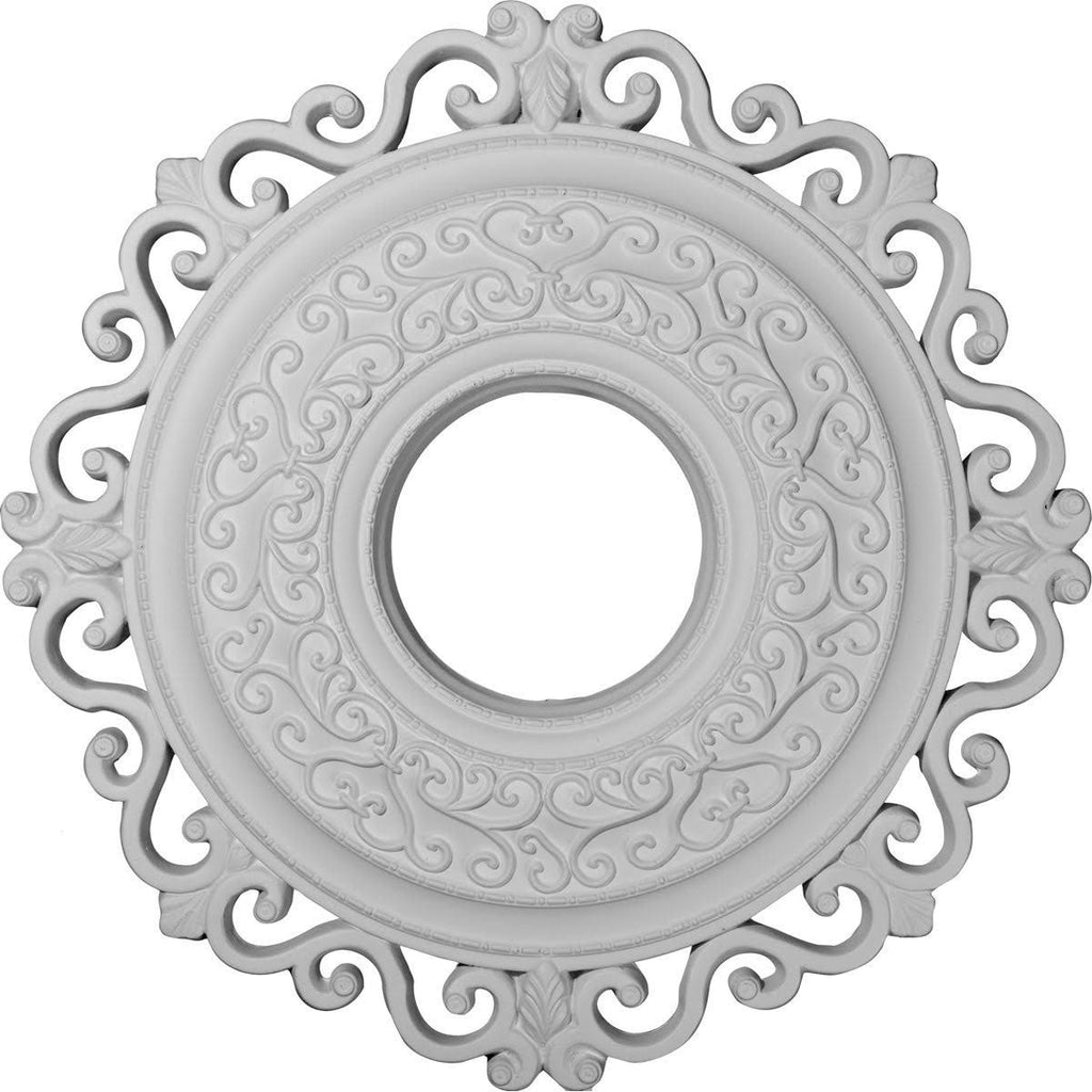 22x22OD x 6 1/4x22ID x 1 3/4x22P Hand-Painted Ceiling Medallion F390500