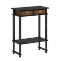 Espresso Brown Console Table with Bin U73831