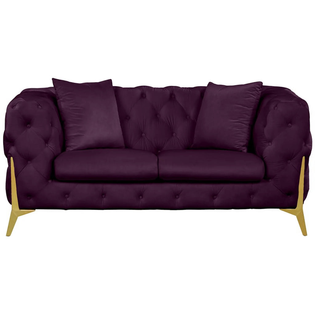 Velvet Metal Loveseat A680