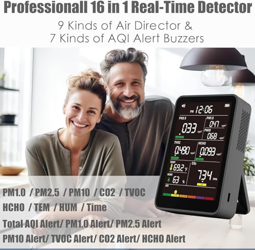 Indoor Air Quality Monitor with AQI Beep Alarms K26730