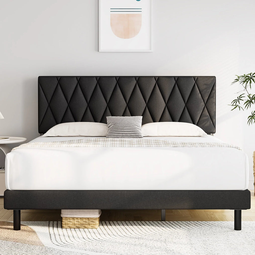 Queen Size Upholstered Platform Bed Frame Z3169