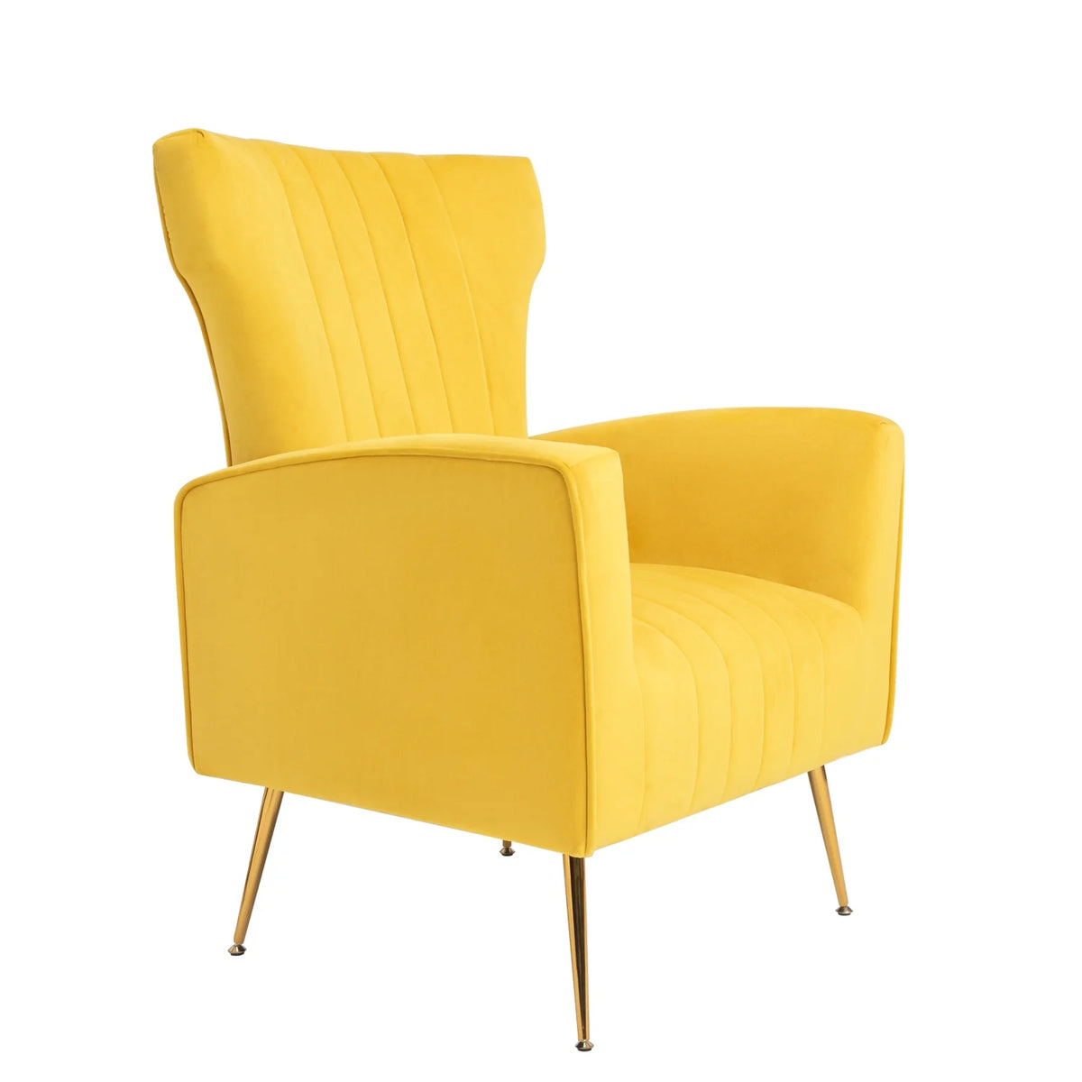 Velvet Wingback Accent Chair with Gold Legs P780