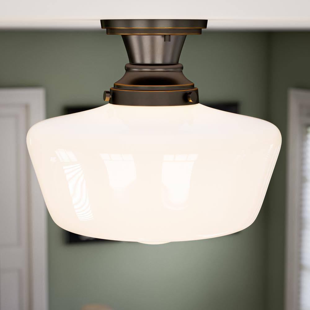 1 Light Flush Mount Oil Rubbed Bronze O241491