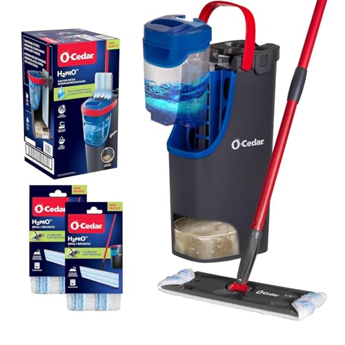 Flat Mop System with Reusable Microfiber Mop Pad V1452