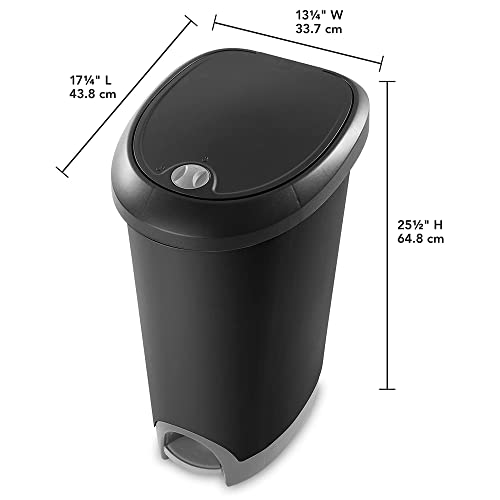 Black 2-Pack Locking StepOn Wastebasket with Lid S69513